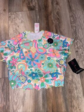 No Boundaries Floral Swim crop top